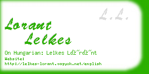 lorant lelkes business card